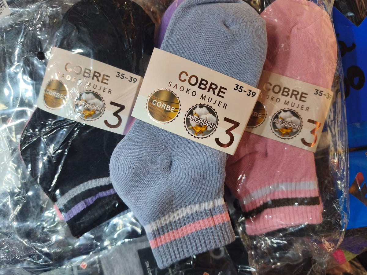 Calcetines Cobre Mujer PACK 12 SAOKO