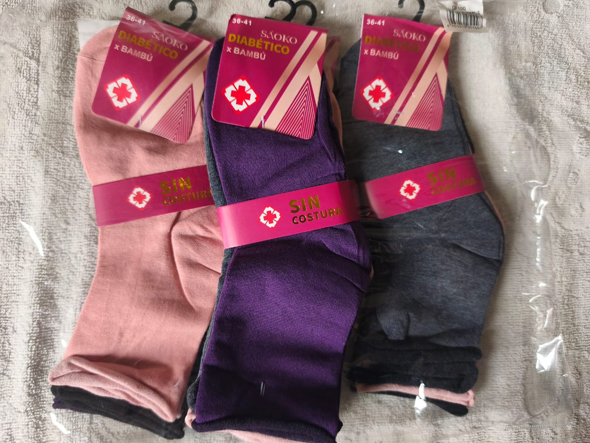 Calcetines Diabético Mujer PACK 12