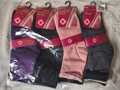 Calcetines Diabético Mujer PACK 12